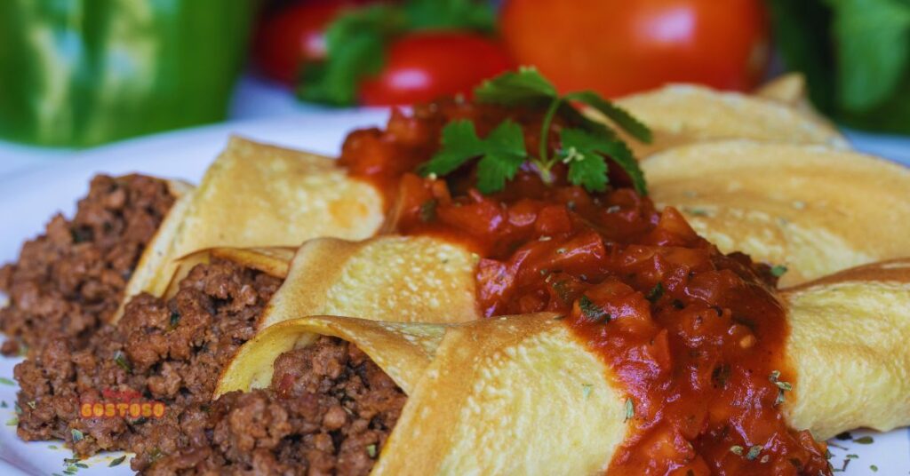 Receita de panqueca de carne moída simples